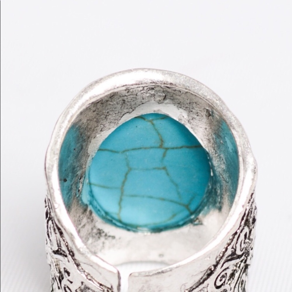 New! Turquoise Stone Ring - Picture 8 of 8